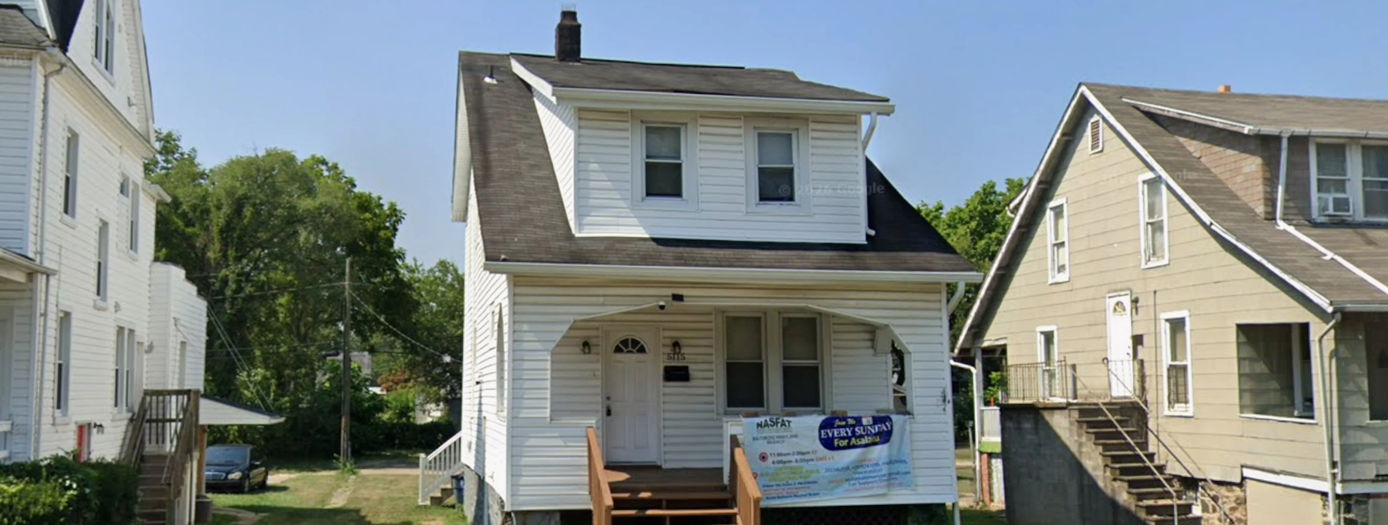 Exterior view of NASFAT Baltimore City Branch Baltimore building